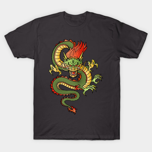 Ascending Dragon 03 T-Shirt by Andrew Perkins